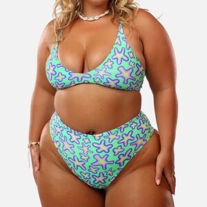 NWT Moana Bikini poppin marlin top + Polaroid rise above bottoms